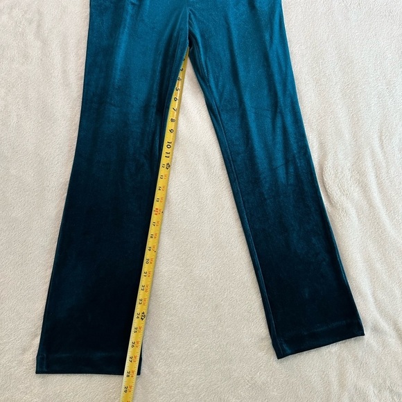 Rachel Roy Velvet Pull On Dark Green Teal Turquoise Pants Size M NWT - Picture 13 of 17